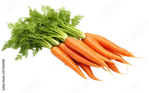 Fresh Harvest of Carrots On Transparent Background