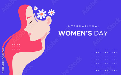 International women's day celebration vector design. featuring illustrations of women and flowers.
women's day, gender equality.