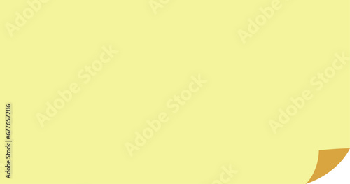 めくれる黄色い背景 アイキャッチ画像 テキストスペース