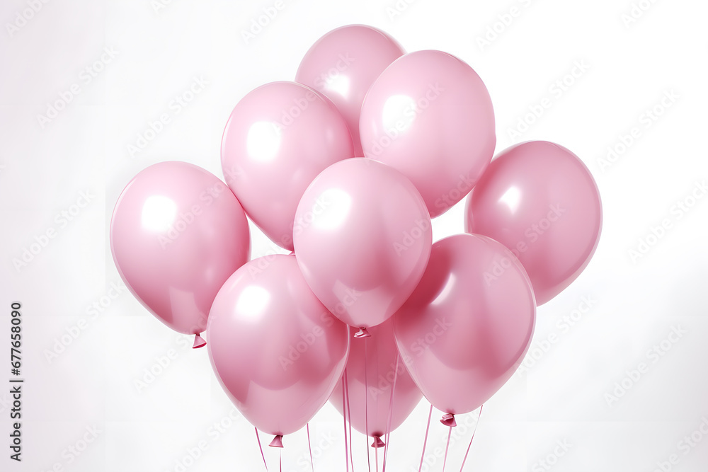 Bunch of pink balloon isolated on white background Bunch of pink balloon isolated on white background