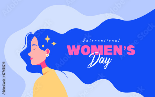 International women's day celebration vector design. featuring illustrations of women and flowers.
women's day, gender equality.