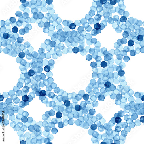 Seamless watercolor pattern. Cute polka dot print. Vector illustration.