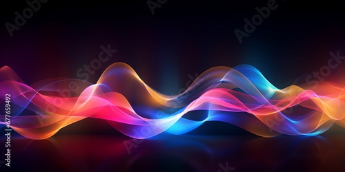 Abstract neon neon lines background.