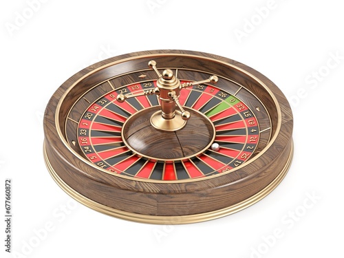 Wooden roulette wheel 3D