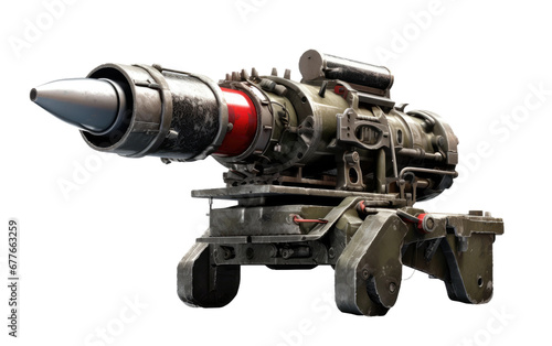 Mortar Bomb Launcher On Isolated Background