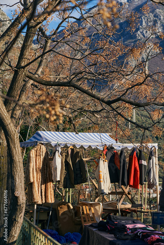 Clothing store in the mountains of Montenegro © Margarita