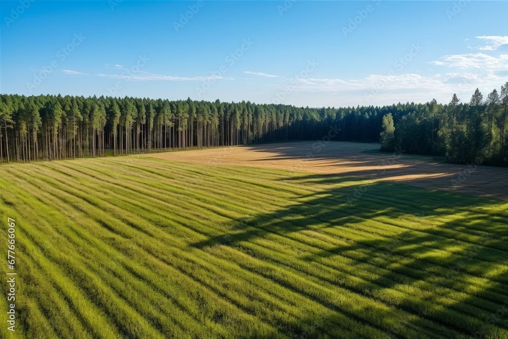 Forest and crop field