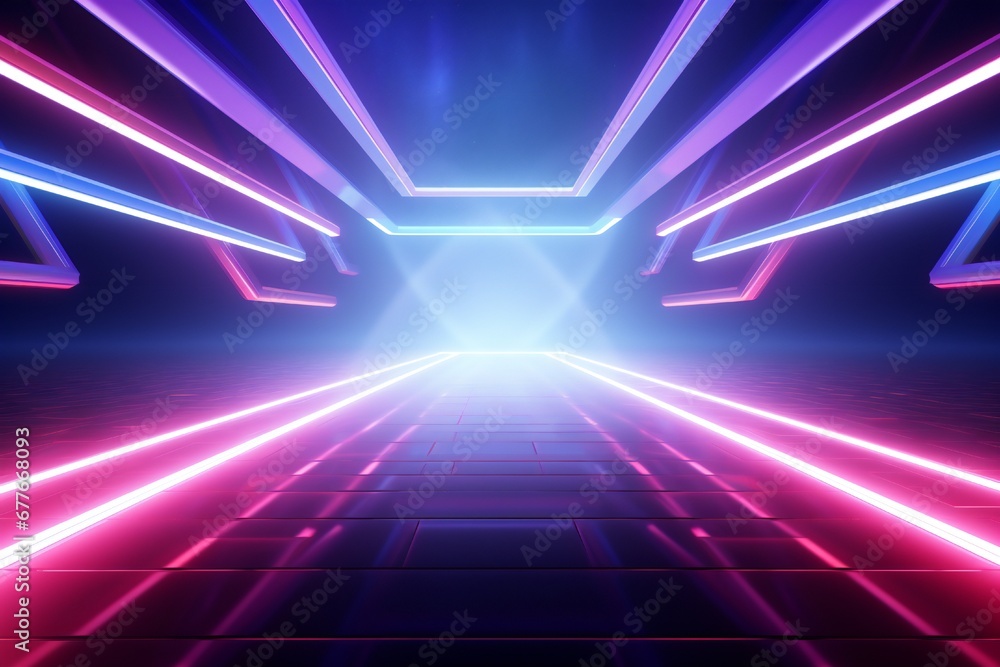 Obraz premium Vibrant empty gaming content thumbnail background Generative AI 