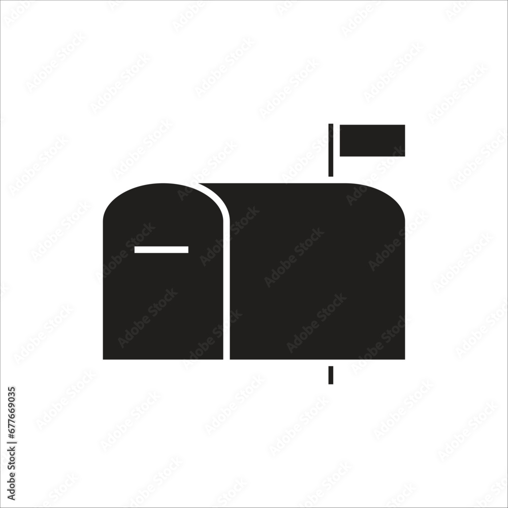 mail box vector icon line template mail box vector icon line template