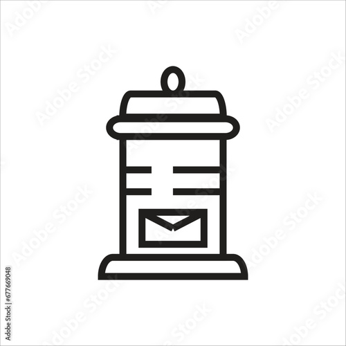 mail box vector icon line template © babussalam
