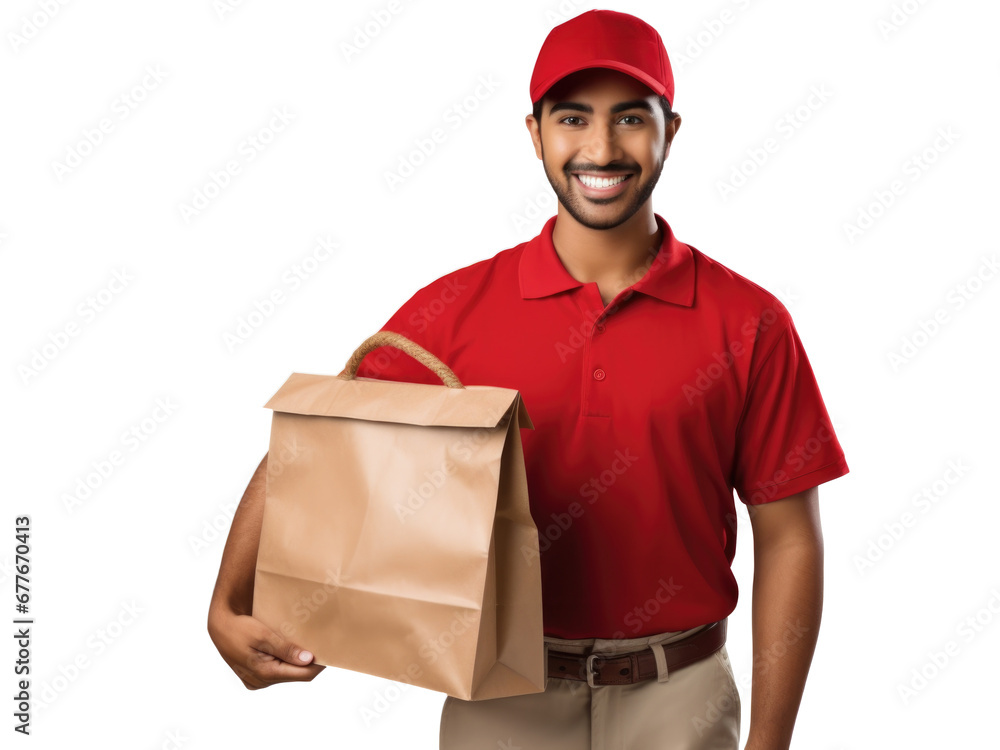 Delivery man isolated on transparent background Delivery man isolated on transparent background