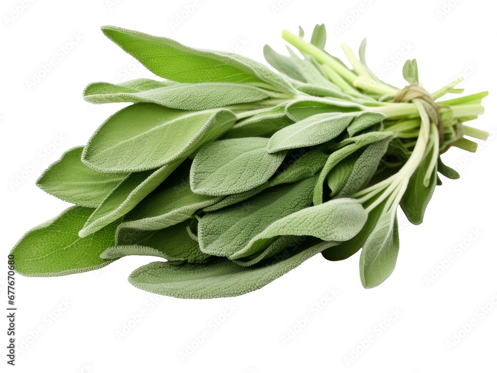 sage leaves bunch isolated on transparent background sage leaves bunch isolated on transparent background