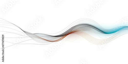abstract wavy lines flowing dynamic isolated on white background for concept of AI technology, digital, communication, 5G, science, music, Generative AI