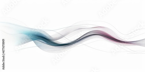 abstract wavy lines flowing dynamic isolated on white background for concept of AI technology, digital, communication, 5G, science, music, Generative AI © Not Just a Picture