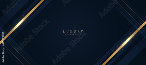 Luxurious dark blue background with sparkling gold and glitter. modern elegant abstract background