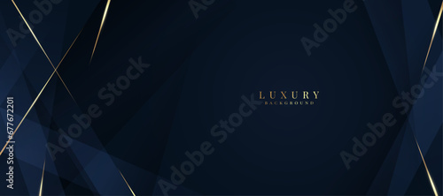 Luxurious dark blue background with sparkling gold and glitter. modern elegant abstract background