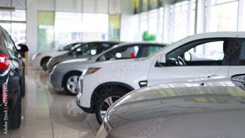 Car dealership for the sale of cars.