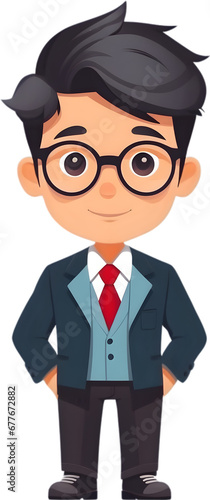 cartoon professional man