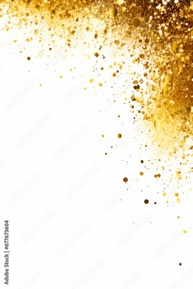 White background with gold flakes and white background with gold flakes
