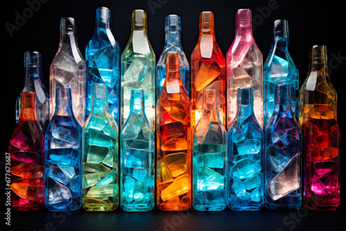 Sculpted Crystals in Bottle Form: Abstract Art