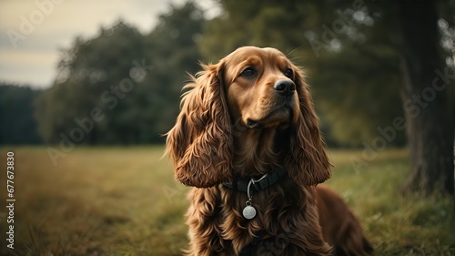 Cocker Spaniel dog,portrait of a dog ,Close-up portrait photography of Dog,Portrait of a little pet,cute brown dog at home,Portrait of a pet.