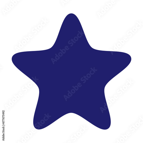 Star Icon Vector. On white.
