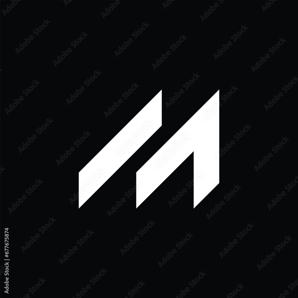 modern monogram M letter initial logo design modern monogram M letter initial logo design