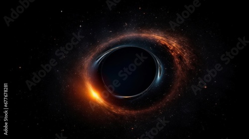 A black hole swallowing a nearby star captured  AI generated illustration