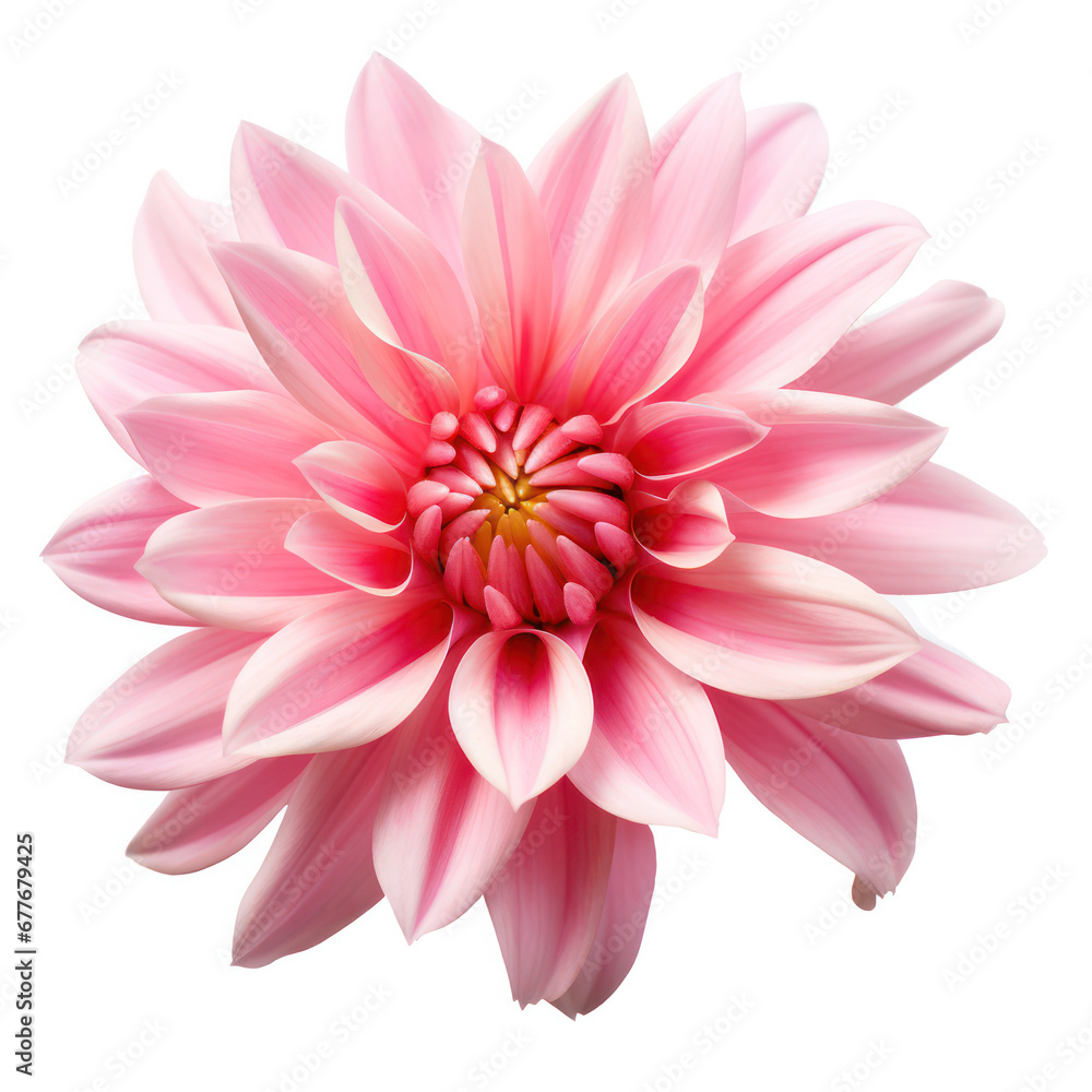Pink Flower Blossom Isolated on White Background