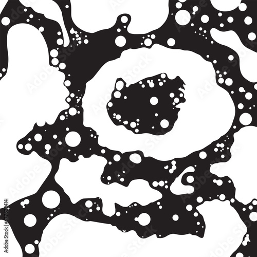 black and white splashes bubble vector