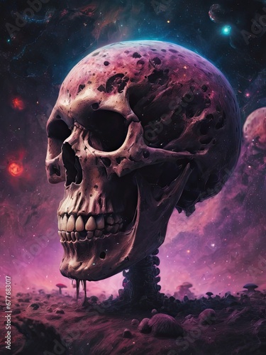 skull in the night