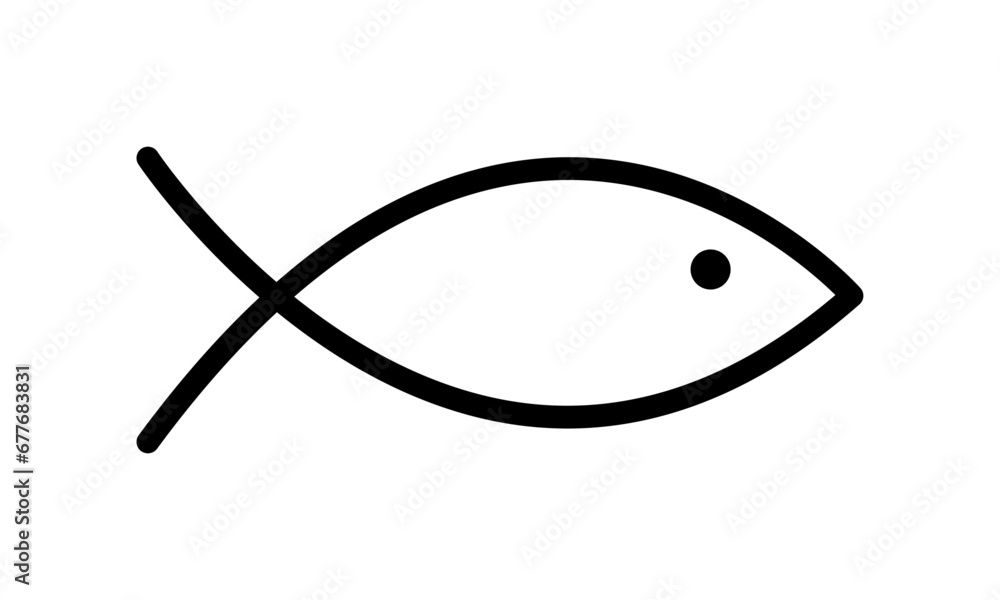 Simple Fish Line Art Logo Simple Fish Line Art Logo