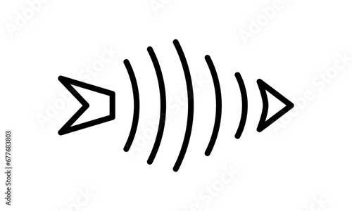 Simple Fish Line Art Logo