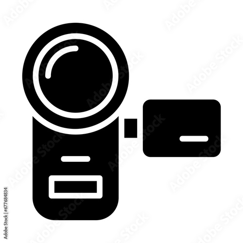 Video camera, videocamera, cam, recording device, camcorder device. icon and easy to edit.