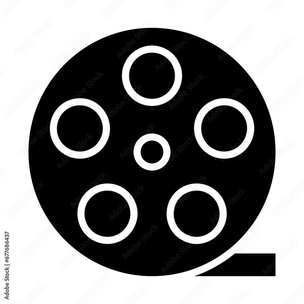 Film roll, movie reel, film spool, cinematic roll, film strip. icon and easy to edit. Film roll, movie reel, film spool, cinematic roll, film strip. icon and easy to edit.