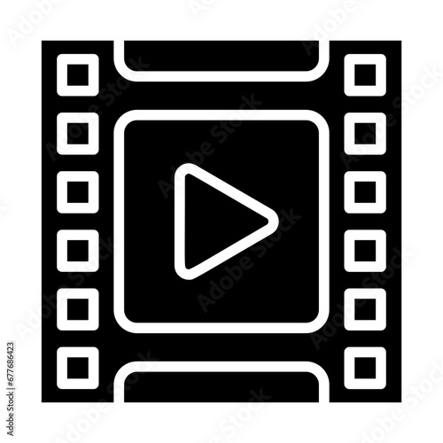 Movie, motion picture, flick, feature, picture. icon and easy to edit.