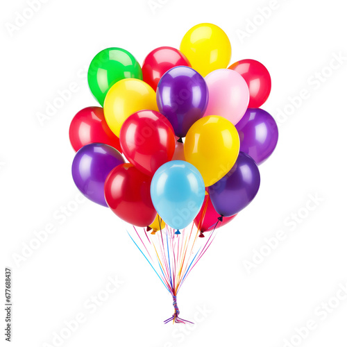 colorful balloons balloons isolated on transparent background cutout