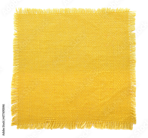 Yellow fabric sack transparent png photo