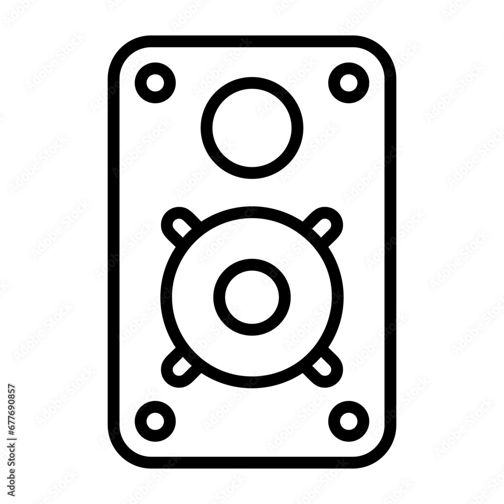 Loudspeaker, audio output, sound emitter, sound projector, speaker system. icon and easy to edit. Loudspeaker, audio output, sound emitter, sound projector, speaker system. icon and easy to edit.