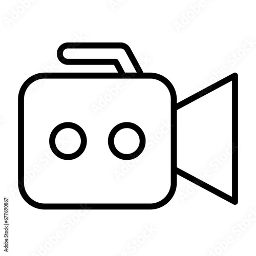 Camcorder, video cam, recording camera, video recording device, camera recorder. icon and easy to edit.