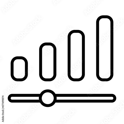 Sound adjustment, audio level, volume knob, sound modulation, audio volume. icon and easy to edit.