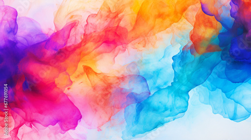 Watercolor paint splash background - ai generative