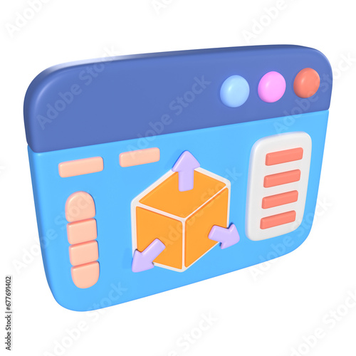 Slicer 3D Printer 3D Illustration Icon photo