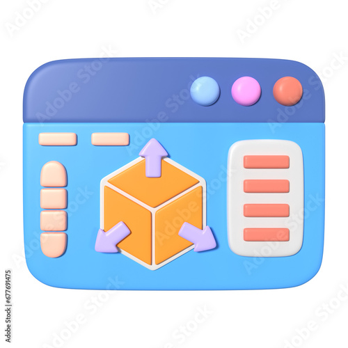 Slicer 3D Printer 3D Illustration Icon photo