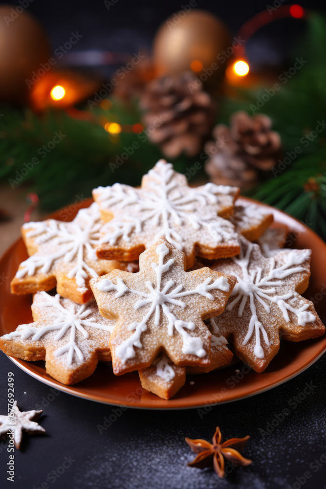 Holiday Cookies created with Generative AI Technology, ai, generative Holiday Cookies created with Generative AI Technology, ai, generative