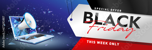  Black Friday and Cyber Monday concept vector illustration