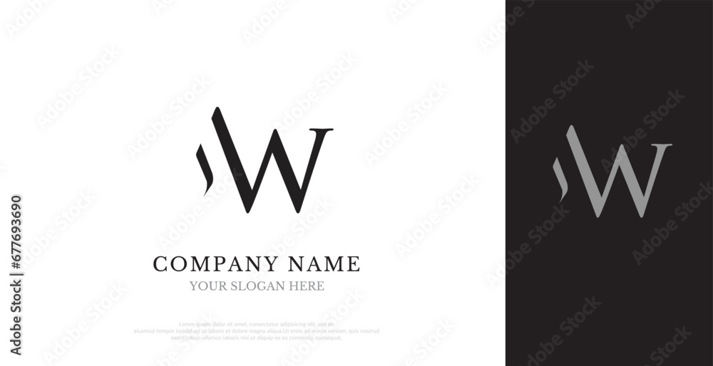 Initial AW Logo Design Vector Initial AW Logo Design Vector