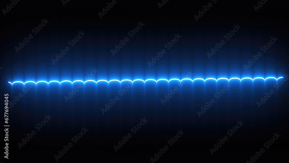 Abstract blue background, Blue glowing circles line background, blue neon light with black background
