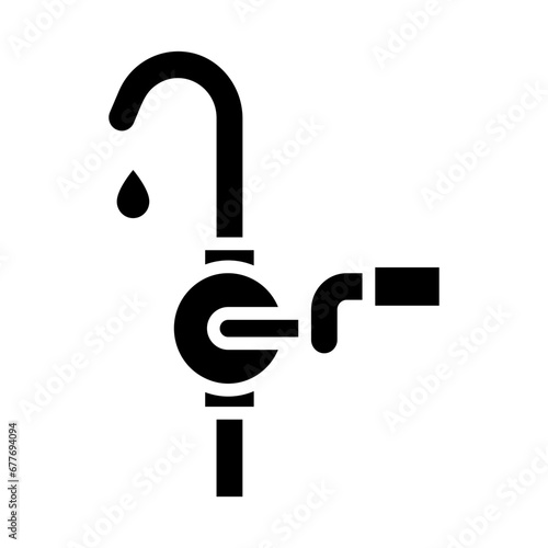 Manual pump, hand operated pump, hand crank pump, hand powered pump, hand water pump icon and easy to edit.