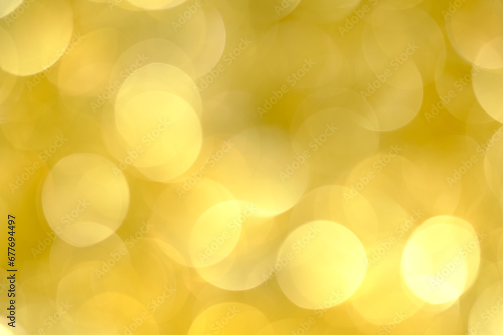 Glitter Yellow Soft Focus Lights Flashing. Decoration at Happy Christmas holiday. Happy new year Glitter Yellow Soft Focus Lights Flashing. Decoration at Happy Christmas holiday. Happy new year